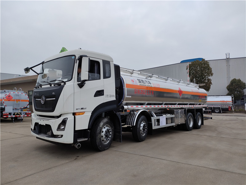國六東風天龍柴汽油25.2方鋁合金油罐車